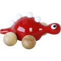 Vilac Dřevěný dinosaurus na kolečkách červený